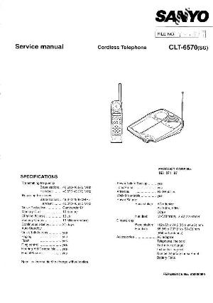 Сервисная инструкция Sanyo CLT-6570 ― Manual-Shop.ru