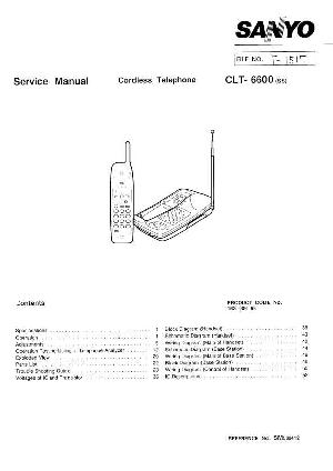 Сервисная инструкция Sanyo CLT-6600 ― Manual-Shop.ru