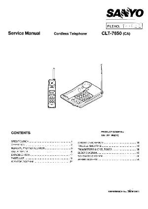 Сервисная инструкция Sanyo CLT-7650 ― Manual-Shop.ru