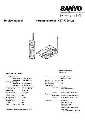 Сервисная инструкция Sanyo CLT-7700 ― Manual-Shop.ru