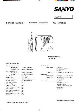 Сервисная инструкция Sanyo CLT-79 ― Manual-Shop.ru