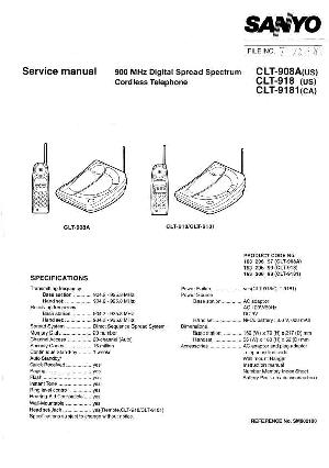 Service manual Sanyo CLT-908A, CLT-918, CLT-9181 ― Manual-Shop.ru