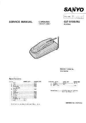 Сервисная инструкция Sanyo CLT-9109 ― Manual-Shop.ru