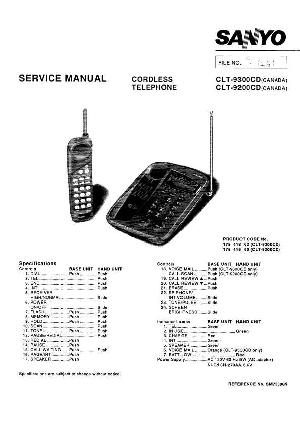 Сервисная инструкция Sanyo CLT-9200, CLT-9300 ― Manual-Shop.ru