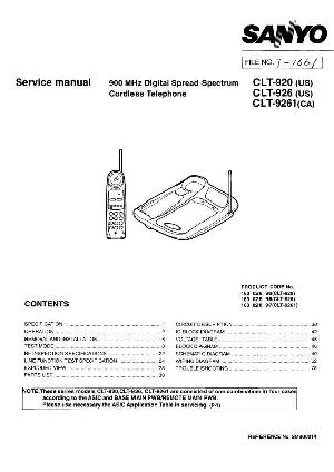 Service manual Sanyo CLT-920, CLT-926, CLT-9261 ― Manual-Shop.ru