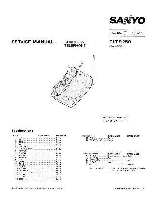 Service manual Sanyo CLT-9250 ― Manual-Shop.ru