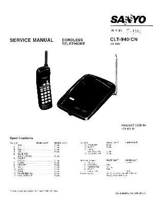 Сервисная инструкция Sanyo CLT-940 ― Manual-Shop.ru