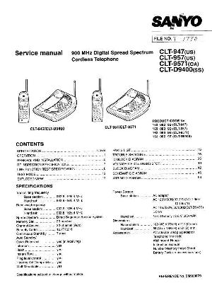 Сервисная инструкция Sanyo CLT-947, CLT-957, CLT-9571 ― Manual-Shop.ru