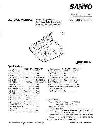 Сервисная инструкция Sanyo CLT-96 ― Manual-Shop.ru