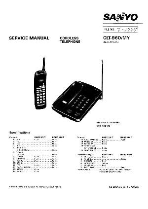 Сервисная инструкция Sanyo CLT-960 ― Manual-Shop.ru