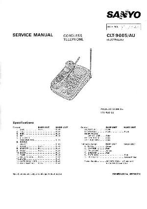 Сервисная инструкция Sanyo CLT-9665 ― Manual-Shop.ru