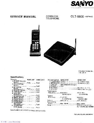 Сервисная инструкция Sanyo CLT-980 ― Manual-Shop.ru
