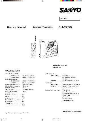 Сервисная инструкция Sanyo CLT-99 ― Manual-Shop.ru