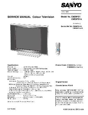 Service manual Sanyo CM29FS1 ― Manual-Shop.ru