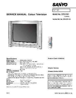 Сервисная инструкция Sanyo CP21CE1 ― Manual-Shop.ru