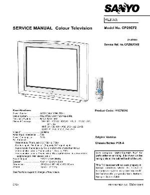 Сервисная инструкция SANYO CP29EF2 ― Manual-Shop.ru