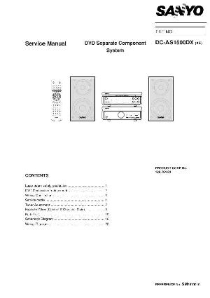 Сервисная инструкция Sanyo DC-AS1500DX ― Manual-Shop.ru