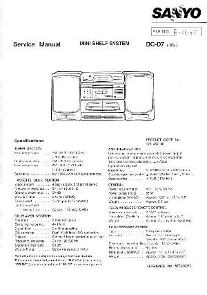 Сервисная инструкция Sanyo DC-D7 ― Manual-Shop.ru