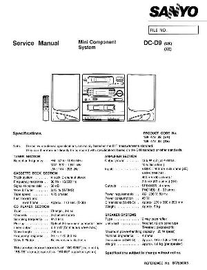 Service manual Sanyo DC-D9 ― Manual-Shop.ru