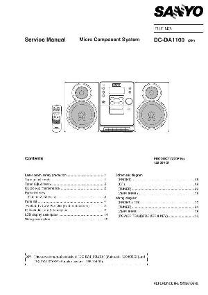Сервисная инструкция Sanyo DC-DA1100 ― Manual-Shop.ru