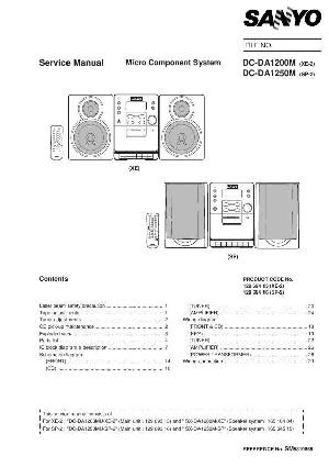 Сервисная инструкция Sanyo DC-DA1200M, DC-DA1250M ― Manual-Shop.ru