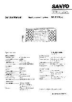 Сервисная инструкция Sanyo DC-F100