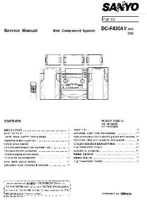 Сервисная инструкция Sanyo DC-F430AV ― Manual-Shop.ru