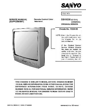 Сервисная инструкция SANYO DS19330 ― Manual-Shop.ru