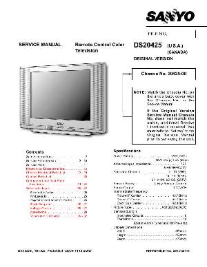 Сервисная инструкция SANYO DS20425 ― Manual-Shop.ru