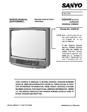 Сервисная инструкция Sanyo DS24205 ― Manual-Shop.ru