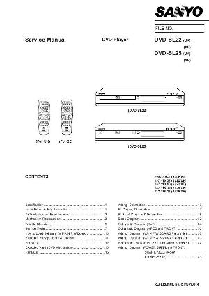 Сервисная инструкция SANYO DVD-SL22, DVD-SL25 ― Manual-Shop.ru