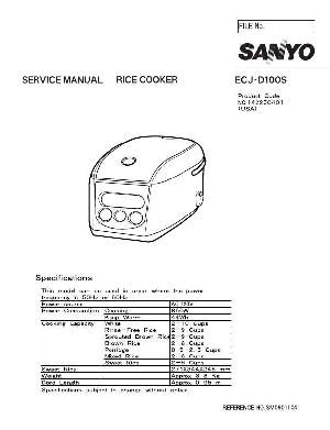 Сервисная инструкция SANYO ECJ-D100S ― Manual-Shop.ru