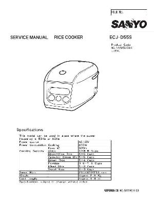 Сервисная инструкция SANYO ECJ-D55S ― Manual-Shop.ru