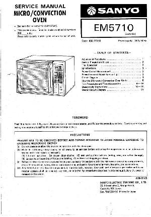 Сервисная инструкция Sanyo EM-5710 ― Manual-Shop.ru