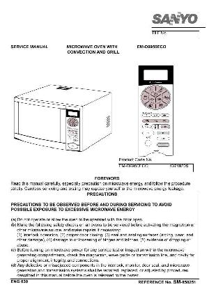 Сервисная инструкция Sanyo EM-D9950ECO ― Manual-Shop.ru