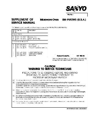 Service manual Sanyo EM-P692WS ― Manual-Shop.ru