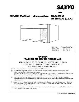 Сервисная инструкция Sanyo EM-S8000BS ― Manual-Shop.ru