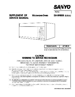 Сервисная инструкция Sanyo EM-S9000S ― Manual-Shop.ru