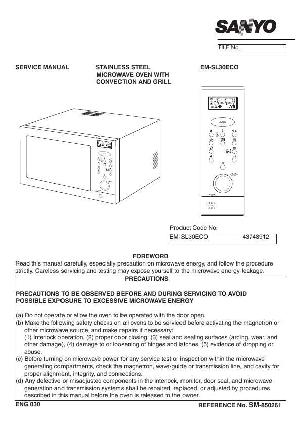 Сервисная инструкция Sanyo EM-SL30ECO ― Manual-Shop.ru