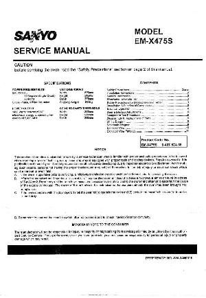 Сервисная инструкция Sanyo EMX-475S ― Manual-Shop.ru