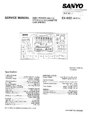 Сервисная инструкция Sanyo EX-W22 ― Manual-Shop.ru