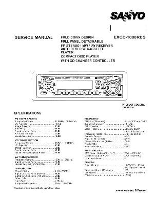 Сервисная инструкция SANYO EXCD-1000RDS ― Manual-Shop.ru