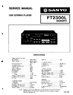Сервисная инструкция Sanyo FT-2300L ― Manual-Shop.ru