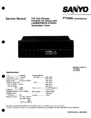 Сервисная инструкция Sanyo FT-2350L ― Manual-Shop.ru