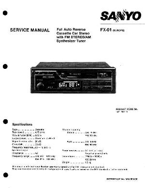 Сервисная инструкция Sanyo FX-01 ― Manual-Shop.ru