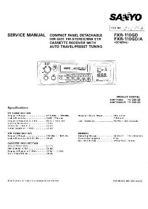 Сервисная инструкция Sanyo FXR-110GD ― Manual-Shop.ru