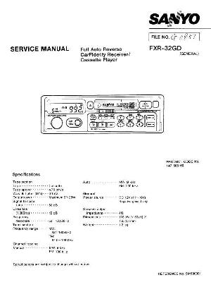 Сервисная инструкция Sanyo FXR-32GD ― Manual-Shop.ru