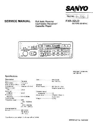 Сервисная инструкция Sanyo FXR-32LD ― Manual-Shop.ru