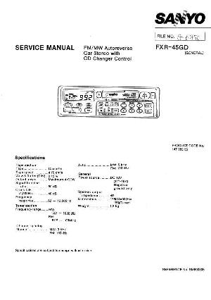 Сервисная инструкция Sanyo FXR-45GD ― Manual-Shop.ru