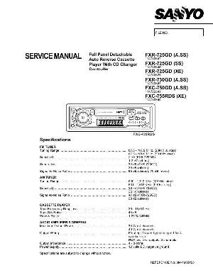 Сервисная инструкция Sanyo FXR-725GD, FXR-730GD ― Manual-Shop.ru